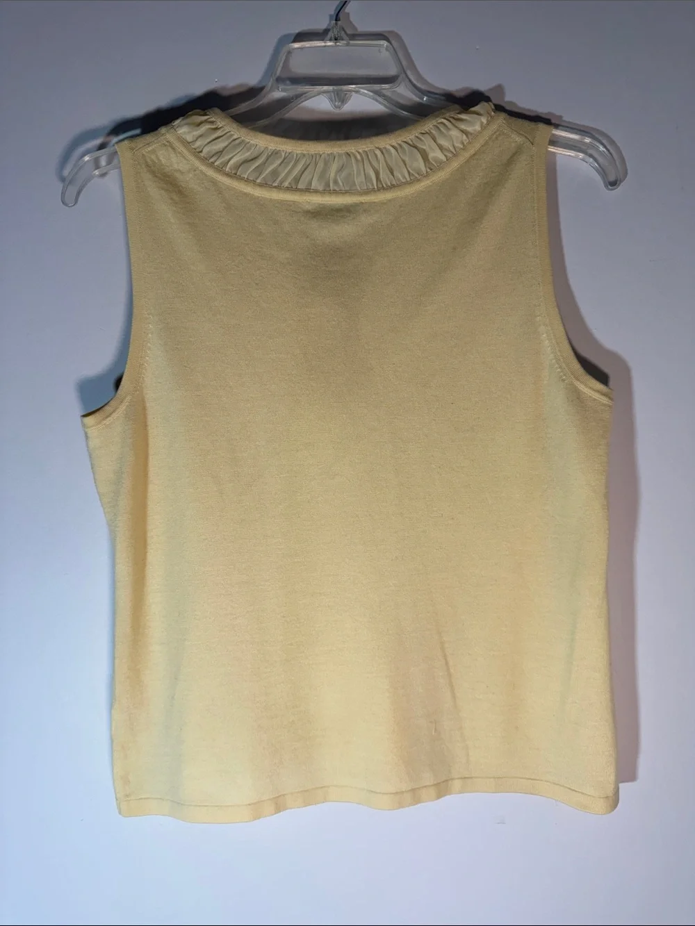 Pendleton Pale Yellow Ruffle-Neck Tank - Picture 2 of 7